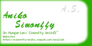 aniko simonffy business card